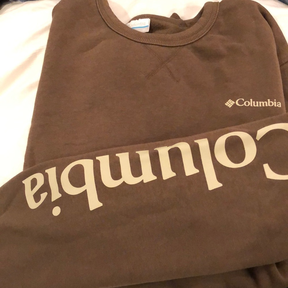 COLUMBIA SWEATSHIRT IN BROWN LIKE NEW! sz XL